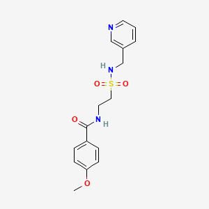 molecular formula C16H19N3O4S B2365592 4-methoxy-N-(2-(N-(pyridin-3-ylmethyl)sulfamoyl)ethyl)benzamide CAS No. 899739-60-7