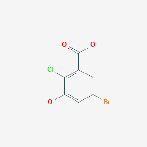 molecular formula C9H8BrClO3 B2365595 5-溴-2-氯-3-甲氧基苯甲酸甲酯 CAS No. 697762-67-7