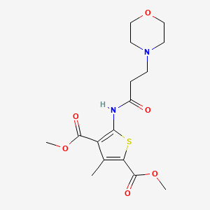 Dimethyl 3-methyl-5-(3-morpholin-4-ylpropanoylamino)thiophene-2,4-dicarboxylate