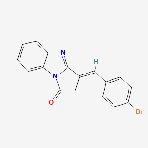 (3E)-3-(4-bromobenzylidene)-2,3-dihydro-1H-pyrrolo[1,2-a]benzimidazol-1-one