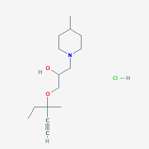 1-((3-Methylpent-1-yn-3-yl)oxy)-3-(4-methylpiperidin-1-yl)propan-2-ol hydrochloride