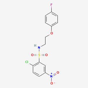 2-chloro-N-(2-(4-fluorophenoxy)ethyl)-5-nitrobenzenesulfonamide