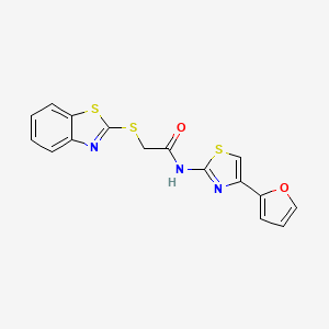 2-(benzo[d]thiazol-2-ylthio)-N-(4-(furan-2-yl)thiazol-2-yl)acetamide