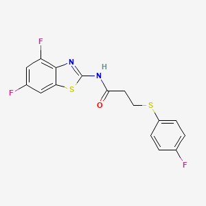 N-(4,6-difluorobenzo[d]thiazol-2-yl)-3-((4-fluorophenyl)thio)propanamide