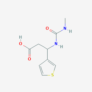 3-(Methylcarbamoylamino)-3-thiophen-3-ylpropanoic acid
