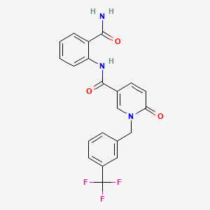 N-(2-carbamoylphenyl)-6-oxo-1-[[3-(trifluoromethyl)phenyl]methyl]pyridine-3-carboxamide