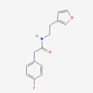 2-(4-fluorophenyl)-N-(2-(furan-3-yl)ethyl)acetamide