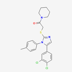 2-((5-(3,4-dichlorophenyl)-1-(p-tolyl)-1H-imidazol-2-yl)thio)-1-(piperidin-1-yl)ethanone