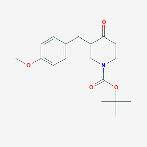molecular formula C18H25NO4 B2365647 Tert-butyl 3-[(4-methoxyphenyl)methyl]-4-oxopiperidine-1-carboxylate CAS No. 1260767-11-0