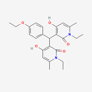3,3'-((4-ethoxyphenyl)methylene)bis(1-ethyl-4-hydroxy-6-methylpyridin-2(1H)-one)
