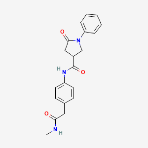 N-(4-(2-(methylamino)-2-oxoethyl)phenyl)-5-oxo-1-phenylpyrrolidine-3-carboxamide