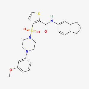 N-(2,3-dihydro-1H-inden-5-yl)-3-{[4-(3-methoxyphenyl)piperazin-1-yl]sulfonyl}thiophene-2-carboxamide