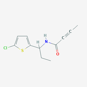 molecular formula C11H12ClNOS B2365671 N-[1-(5-Chlorothiophen-2-yl)propyl]but-2-ynamide CAS No. 2411239-71-7