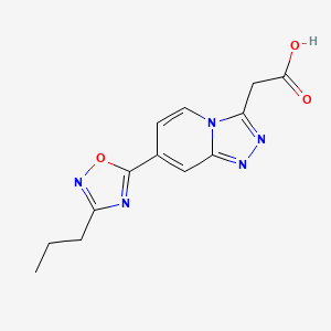 [7-(3-Propyl-1,2,4-oxadiazol-5-yl)[1,2,4]triazolo[4,3-a]pyridin-3-yl]acetic acid