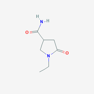 molecular formula C7H12N2O2 B2365675 1-Ethyl-5-oxopyrrolidine-3-carboxamide CAS No. 89852-01-7