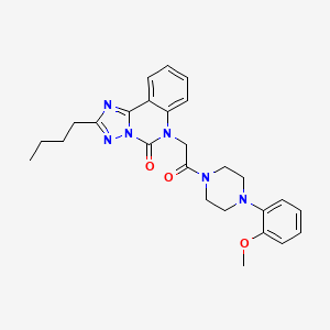 molecular formula C26H30N6O3 B2365683 2-butyl-6-(2-(4-(2-methoxyphenyl)piperazin-1-yl)-2-oxoethyl)-[1,2,4]triazolo[1,5-c]quinazolin-5(6H)-one CAS No. 1030125-93-9
