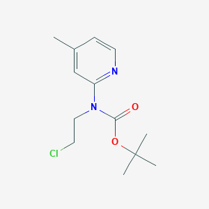 molecular formula C13H19ClN2O2 B2365688 Tert-butyl N-(2-chloroethyl)-N-(4-methylpyridin-2-YL)carbamate CAS No. 1260861-60-6