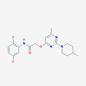 N-(2,5-difluorophenyl)-2-{[6-methyl-2-(4-methylpiperidin-1-yl)pyrimidin-4-yl]oxy}acetamide