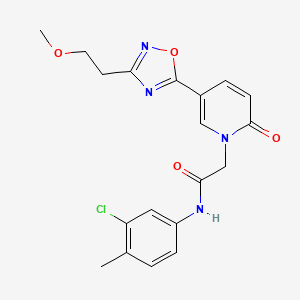 N-(3-chloro-4-methylphenyl)-2-(5-(3-(2-methoxyethyl)-1,2,4-oxadiazol-5-yl)-2-oxopyridin-1(2H)-yl)acetamide