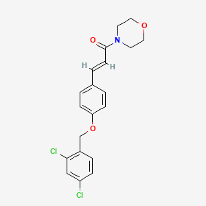molecular formula C20H19Cl2NO3 B2365709 (E)-3-{4-[(2,4-dichlorobenzyl)oxy]phenyl}-1-morpholino-2-propen-1-one CAS No. 477888-73-6