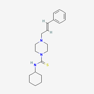 molecular formula C20H29N3S B2365718 N-cyclohexyl-4-[(2E)-3-phenylprop-2-en-1-yl]piperazine-1-carbothioamide CAS No. 1164526-50-4