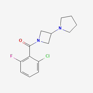 molecular formula C14H16ClFN2O B2365720 (2-Chloro-6-fluorophenyl)-(3-pyrrolidin-1-ylazetidin-1-yl)methanone CAS No. 2309587-60-6