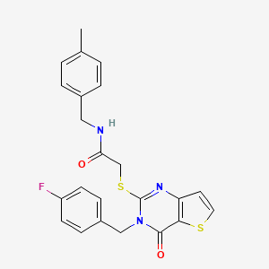 2-{[3-(4-fluorobenzyl)-4-oxo-3,4-dihydrothieno[3,2-d]pyrimidin-2-yl]sulfanyl}-N-(4-methylbenzyl)acetamide