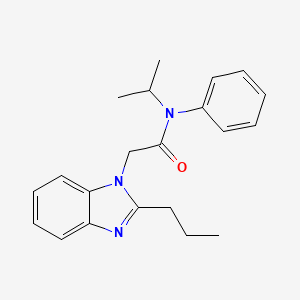 molecular formula C21H25N3O B2365722 N-phenyl-N-propan-2-yl-2-(2-propylbenzimidazol-1-yl)acetamide CAS No. 305346-90-1