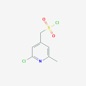molecular formula C7H7Cl2NO2S B2365734 (2-Chloro-6-methylpyridin-4-yl)methanesulfonyl chloride CAS No. 1934900-46-5