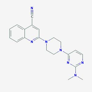 2-[4-[2-(Dimethylamino)pyrimidin-4-yl]piperazin-1-yl]quinoline-4-carbonitrile