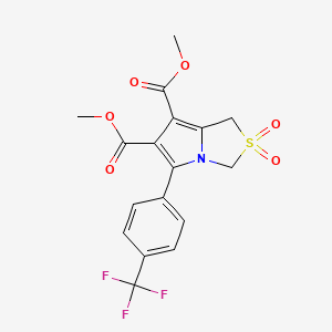 Dimethyl 2,2-dioxo-5-[4-(trifluoromethyl)phenyl]-1,3-dihydropyrrolo[1,2-c][1,3]thiazole-6,7-dicarboxylate