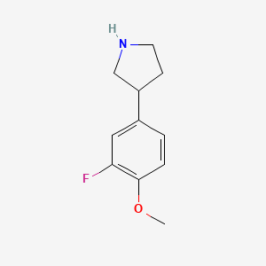 molecular formula C11H14FNO B2365746 3-(3-Fluoro-4-methoxyphenyl)pyrrolidine CAS No. 1260815-20-0