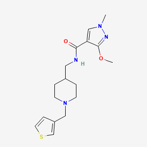 3-methoxy-1-methyl-N-((1-(thiophen-3-ylmethyl)piperidin-4-yl)methyl)-1H-pyrazole-4-carboxamide