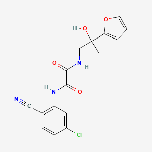 molecular formula C16H14ClN3O4 B2365751 N1-(5-chloro-2-cyanophenyl)-N2-(2-(furan-2-yl)-2-hydroxypropyl)oxalamide CAS No. 1396883-12-7