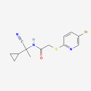 2-[(5-bromopyridin-2-yl)sulfanyl]-N-(1-cyano-1-cyclopropylethyl)acetamide