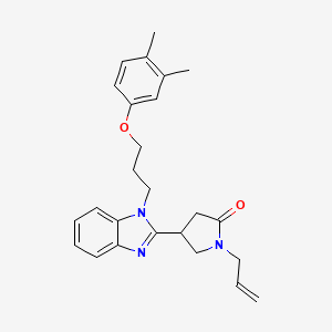 1-allyl-4-(1-(3-(3,4-dimethylphenoxy)propyl)-1H-benzo[d]imidazol-2-yl)pyrrolidin-2-one