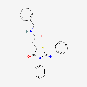 (Z)-N-benzyl-2-(4-oxo-3-phenyl-2-(phenylimino)thiazolidin-5-yl)acetamide