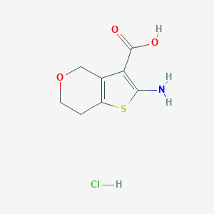 2-Amino-6,7-dihydro-4H-thieno[3,2-c]pyran-3-carboxylic acid;hydrochloride