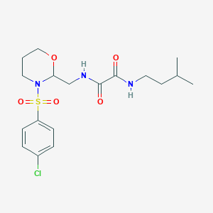 N1-((3-((4-chlorophenyl)sulfonyl)-1,3-oxazinan-2-yl)methyl)-N2-isopentyloxalamide