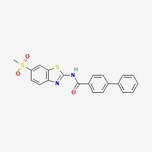N-(6-methylsulfonyl-1,3-benzothiazol-2-yl)-4-phenylbenzamide