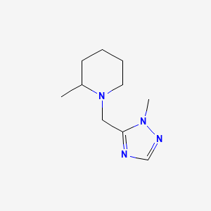 molecular formula C10H18N4 B2365776 2-Methyl-1-[(2-methyl-1,2,4-triazol-3-yl)methyl]piperidine CAS No. 2324857-71-6