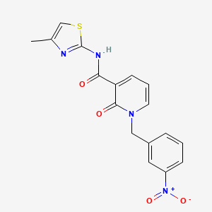N-(4-methylthiazol-2-yl)-1-(3-nitrobenzyl)-2-oxo-1,2-dihydropyridine-3-carboxamide