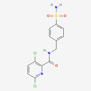B2365781 3,6-dichloro-N-[(4-sulfamoylphenyl)methyl]pyridine-2-carboxamide CAS No. 1211796-88-1