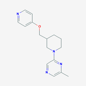 molecular formula C16H20N4O B2365786 2-Methyl-6-[3-(pyridin-4-yloxymethyl)piperidin-1-yl]pyrazine CAS No. 2380170-93-2