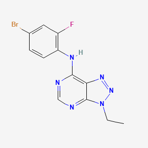 molecular formula C12H10BrFN6 B2365788 N-(4-bromo-2-fluorophenyl)-3-ethyl-3H-[1,2,3]triazolo[4,5-d]pyrimidin-7-amine CAS No. 899975-20-3
