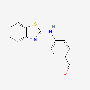 molecular formula C15H12N2OS B2365789 1-{4-[(1,3-Benzothiazol-2-yl)amino]phenyl}ethan-1-one CAS No. 74661-40-8