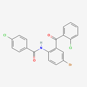 molecular formula C20H12BrCl2NO2 B2365797 N-[4-bromo-2-(2-chlorobenzoyl)phenyl]-4-chlorobenzamide CAS No. 329787-19-1