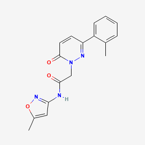 molecular formula C17H16N4O3 B2365800 N-(5-methylisoxazol-3-yl)-2-(6-oxo-3-(o-tolyl)pyridazin-1(6H)-yl)acetamide CAS No. 941973-48-4