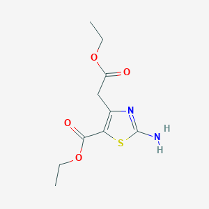 molecular formula C10H14N2O4S B2365810 Ethyl 2-amino-4-(2-ethoxy-2-oxoethyl)thiazole-5-carboxylate CAS No. 38067-29-7