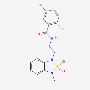 5-bromo-2-chloro-N-(2-(3-methyl-2,2-dioxidobenzo[c][1,2,5]thiadiazol-1(3H)-yl)ethyl)benzamide
